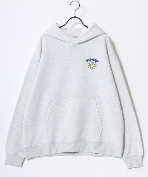 SMILEY FACE(スマイリーフェイス)の「SMILEY FACE/スマイリーフェイス オーバーサイズ 裏起毛 袖プリント バックプリント ロゴ ワンポイント刺繍 スウェット パーカー フーディー/レディース メンズ(パーカー・レディース・スミクロ/グレー系その他2/グレー系その他/ブラック系その他/ブラック系その他3/ブラック系その他2/ネイビー/アッシュグレー/ブラック・LL/L/M)」の18枚目の写真