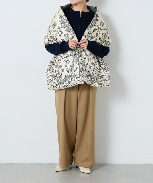 新品　manipuri マニプリ　トライアングルダウンマフラー 新品 manipuri トライアングルダウンマフラー モデル 比留川游