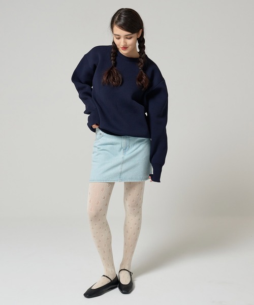 配色ライン入り 襟付きニットプルオーバー TINA：JOJUN（ニット
