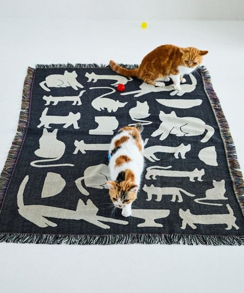 新品 未開封 CATジャガードブランケット studio CLIP（スタディオクリップ）の「【Orneko BY CLIP】ジャガード