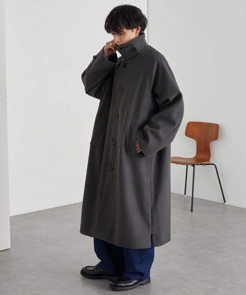 【新品・タグ付き】ノーク norc オーバーサイズメルトンPコート グレー 中古・古着通販】N.O.R.C (ノーク) メルトンPコート ブルー サイズ:1