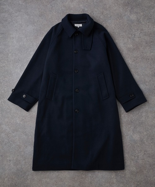 アンチピリング>2WAYオーバーサイズソフトメルトンラグランロング