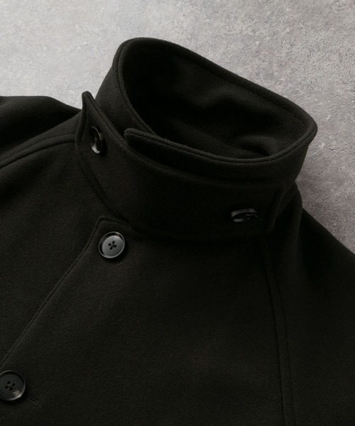 MONO-MART（モノマート）の「<アンチピリング>2WAYオーバーサイズソフトメルトンラグランロングステンカラーコート（ステンカラーコート・メンズ・ダークブラウン/ベージュ/ブラック系/グレー/ネイビー/チャコールグレー・L/M/S）」の13枚目の写真