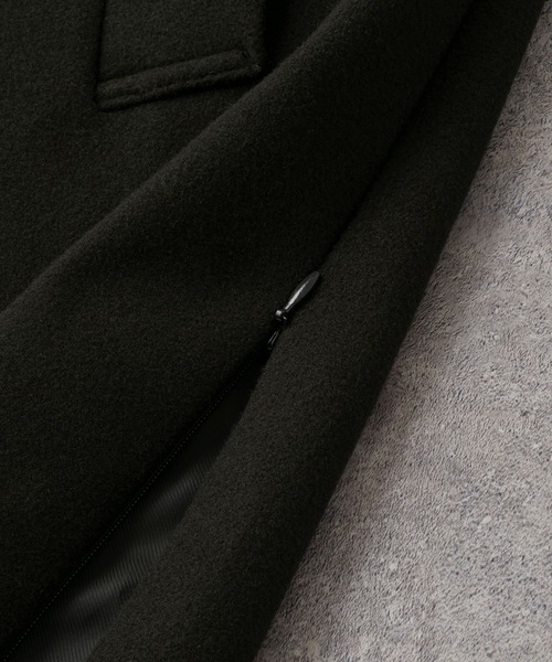 MONO-MART（モノマート）の「<アンチピリング>2WAYオーバーサイズソフトメルトンラグランロングステンカラーコート（ステンカラーコート・メンズ・ダークブラウン/ベージュ/ブラック系/グレー/ネイビー/チャコールグレー・L/M/S）」の20枚目の写真