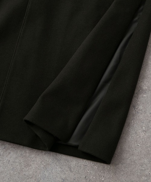 MONO-MART（モノマート）の「<アンチピリング>2WAYオーバーサイズソフトメルトンラグランロングステンカラーコート（ステンカラーコート・メンズ・ダークブラウン/ベージュ/ブラック系/グレー/ネイビー/チャコールグレー・L/M/S）」の21枚目の写真