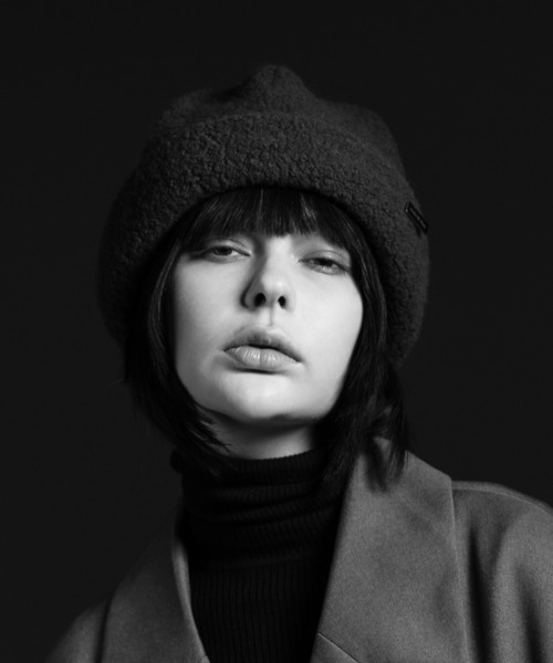 MAISON Birth（メゾンバース）の「MAISON Birth メゾンバース / WOOL BOA WATCH ウールボアワッチ ニット帽 / MB-24309（ニットキャップ/ビーニー・レディース・ブラック/オフホワイト/チャコール/ブラウン/ブルー系その他/レンガ・FREE）」の5枚目の写真