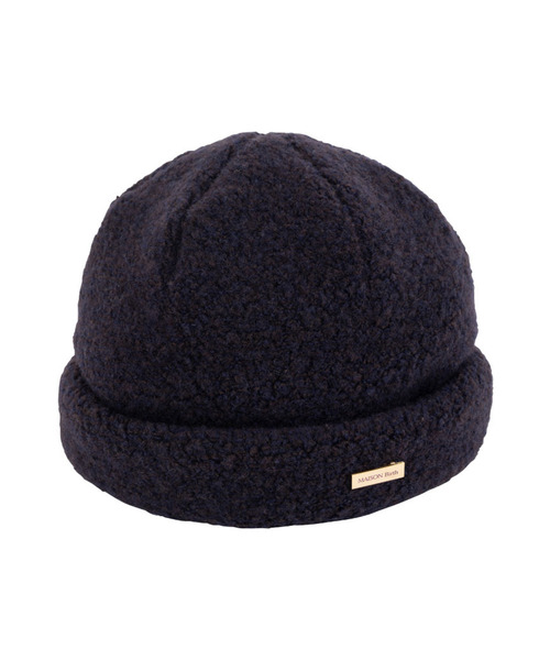 MAISON Birth（メゾンバース）の「MAISON Birth メゾンバース / WOOL BOA WATCH ウールボアワッチ ニット帽 / MB-24309（ニットキャップ/ビーニー・レディース・ブラック/オフホワイト/チャコール/ブラウン/ブルー系その他/レンガ・FREE）」の15枚目の写真
