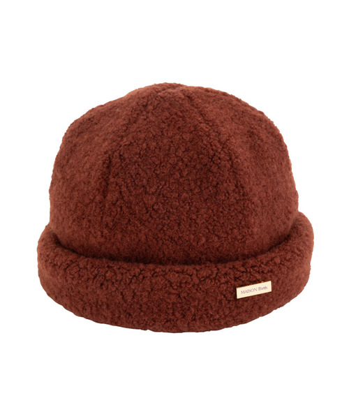 MAISON Birth（メゾンバース）の「MAISON Birth メゾンバース / WOOL BOA WATCH ウールボアワッチ ニット帽 / MB-24309（ニットキャップ/ビーニー・レディース・ブラック/オフホワイト/チャコール/ブラウン/ブルー系その他/レンガ・FREE）」の16枚目の写真