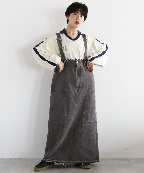 RAGEBLUE（レイジブルー）の「2WAYデニムジャンスカ/デニムスカート（デニムスカート・レディース・ブルー/ブラック・FREE）」の5枚目の写真