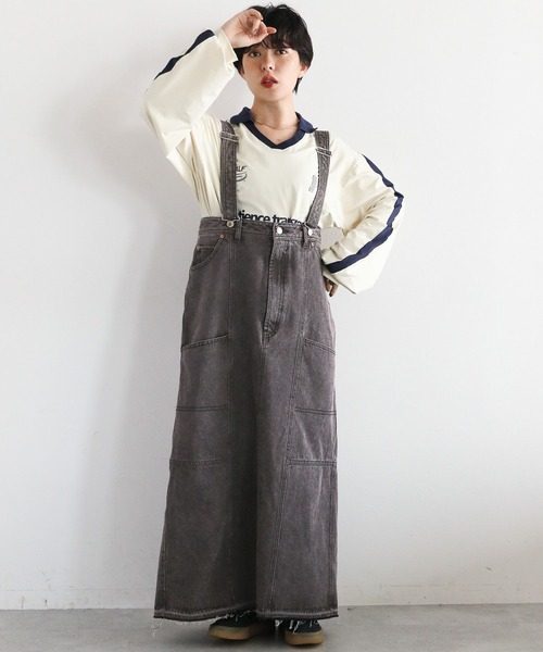 RAGEBLUE（レイジブルー）の「2WAYデニムジャンスカ/デニムスカート（デニムスカート・レディース・ブルー/ブラック・FREE）」の6枚目の写真