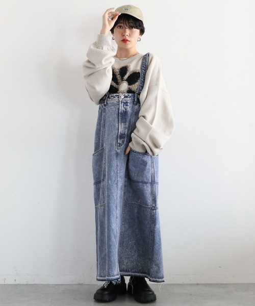 RAGEBLUE（レイジブルー）の「2WAYデニムジャンスカ/デニムスカート（デニムスカート・レディース・ブルー/ブラック・FREE）」の7枚目の写真