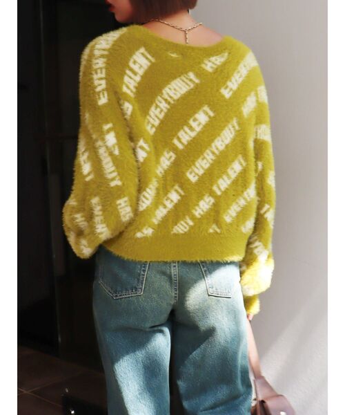 【セール】フェザーロゴジャガードニットトップス（ニット/セーター）｜EVRIS（エヴリス）