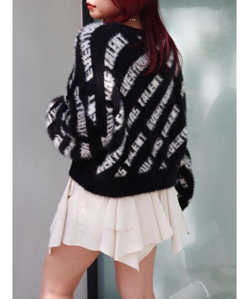 【セール】フェザーロゴジャガードニットトップス（ニット/セーター）｜EVRIS（エヴリス）