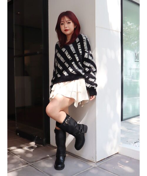 【セール】フェザーロゴジャガードニットトップス（ニット/セーター）｜EVRIS（エヴリス）