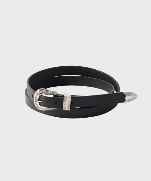 B.C STOCK(ベーセーストック)の「3point buckle レザーベルト(ベルト・メンズ・ブラウン/ブラック・MEDIUM/LARGE)」の2枚目の写真