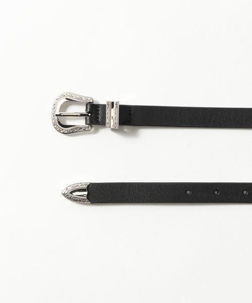 B.C STOCK(ベーセーストック)の「3point buckle レザーベルト(ベルト・メンズ・ブラウン/ブラック・MEDIUM/LARGE)」の3枚目の写真