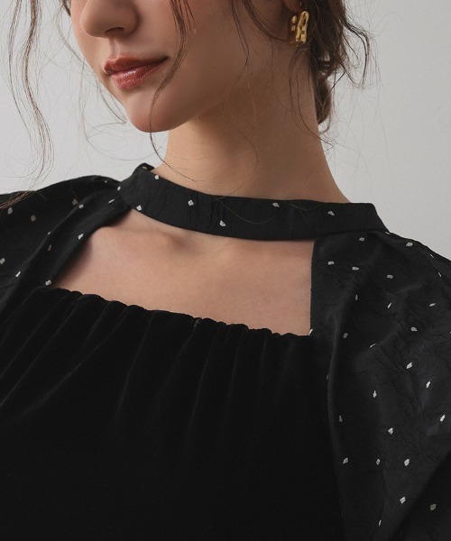 DONOBAN(ドノバン)の「【ANDRESD】drape velour dress ベロア ドレス パーティードレス オケージョンドレス 結婚式 二次会 同窓会 お呼ばれワンピース(ドレス・レディース・ブラック/ネイビー/ブラック系その他/ネイビー系・S/M/L)」の22枚目の写真