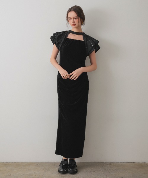 スーツ・フォーマル・ドレス andresd drape velour dress ANDRESD】drape velour dress | ドノバン(DONOBAN) | マルイ