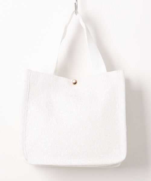 Mignonjour（ミニョンジュール）の「Mignonjour/フラワーミニトートバッグ M2579（トートバッグ・レディース・ホワイト/ベージュ/ブラック/ブルー・FREE）」の9枚目の写真