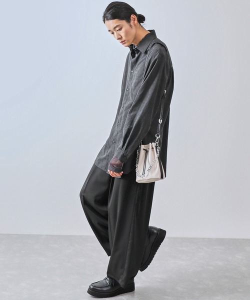 【セール】ピーチドレープロングシャツ(シャツ/ブラウス)|JUNRED(ジュンレッド) 【セール】ピーチドレープロングシャツ(シャツ/ブラウス)|JUNRED(ジュンレッド)