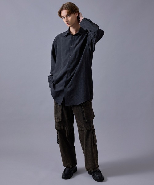 【セール】ピーチドレープロングシャツ(シャツ/ブラウス)|JUNRED(ジュンレッド) 【セール】ピーチドレープロングシャツ(シャツ/ブラウス)|JUNRED(ジュンレッド)