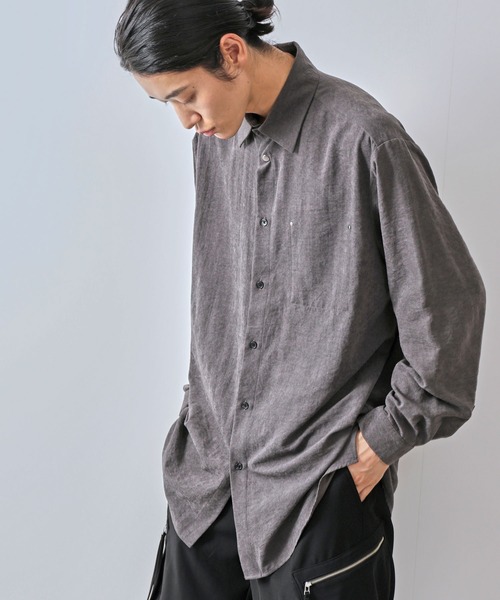 【セール】ピーチドレープロングシャツ(シャツ/ブラウス)|JUNRED(ジュンレッド) 【セール】ピーチドレープロングシャツ(シャツ/ブラウス)|JUNRED(ジュンレッド)