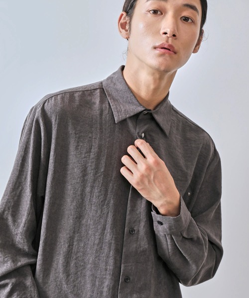 【セール】ピーチドレープロングシャツ(シャツ/ブラウス)|JUNRED(ジュンレッド) 【セール】ピーチドレープロングシャツ(シャツ/ブラウス)|JUNRED(ジュンレッド)