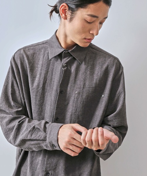 【セール】ピーチドレープロングシャツ(シャツ/ブラウス)|JUNRED(ジュンレッド) 【セール】ピーチドレープロングシャツ(シャツ/ブラウス)|JUNRED(ジュンレッド)