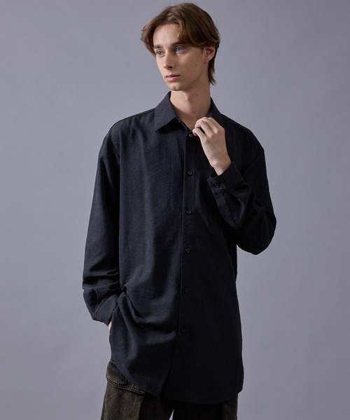 【セール】ピーチドレープロングシャツ(シャツ/ブラウス)|JUNRED(ジュンレッド) 【セール】ピーチドレープロングシャツ(シャツ/ブラウス)|JUNRED(ジュンレッド)