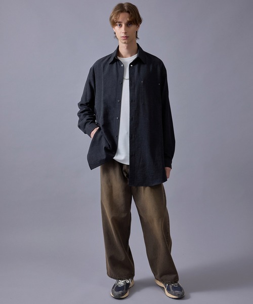 【セール】ピーチドレープロングシャツ(シャツ/ブラウス)|JUNRED(ジュンレッド) 【セール】ピーチドレープロングシャツ(シャツ/ブラウス)|JUNRED(ジュンレッド)