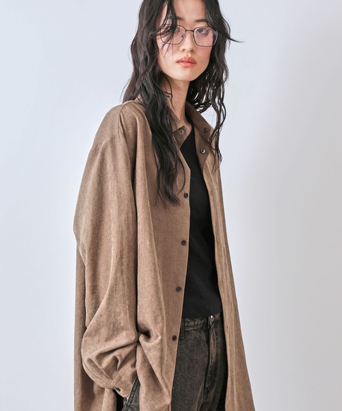 【セール】ピーチドレープロングシャツ(シャツ/ブラウス)|JUNRED(ジュンレッド) 【セール】ピーチドレープロングシャツ(シャツ/ブラウス)|JUNRED(ジュンレッド)