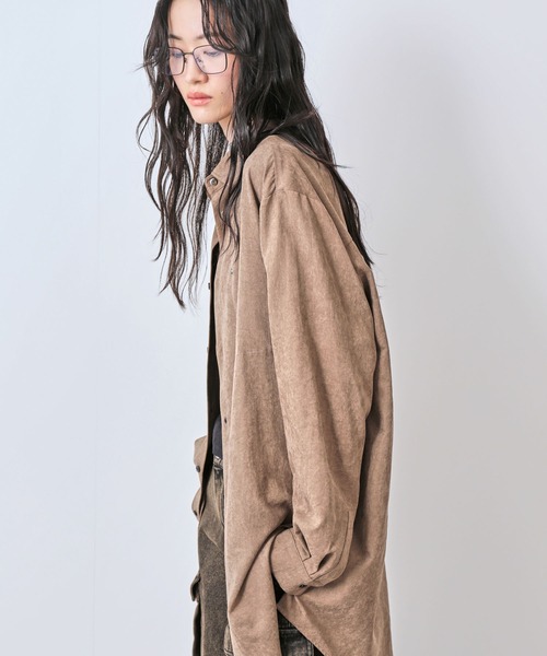 【セール】ピーチドレープロングシャツ(シャツ/ブラウス)|JUNRED(ジュンレッド) 【セール】ピーチドレープロングシャツ(シャツ/ブラウス)|JUNRED(ジュンレッド)