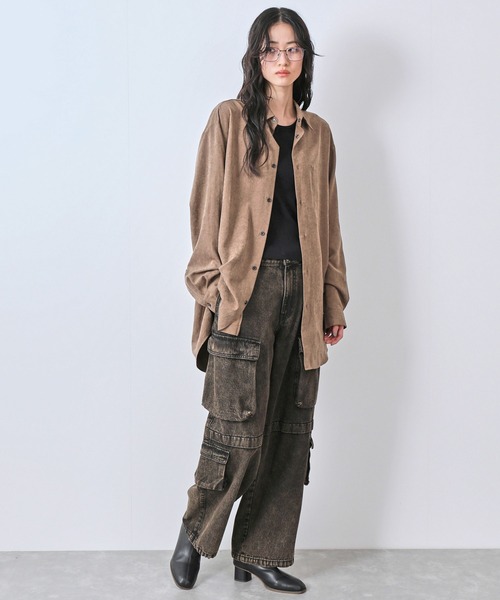 【セール】ピーチドレープロングシャツ(シャツ/ブラウス)|JUNRED(ジュンレッド) 【セール】ピーチドレープロングシャツ(シャツ/ブラウス)|JUNRED(ジュンレッド)