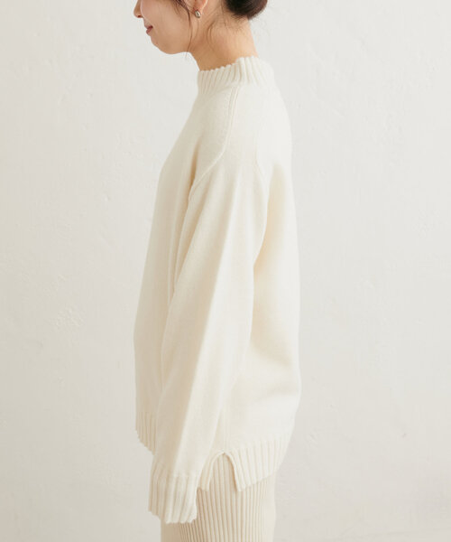 ウール＆リサイクルポリブレンドニットプルオーバー（ニット/セーター