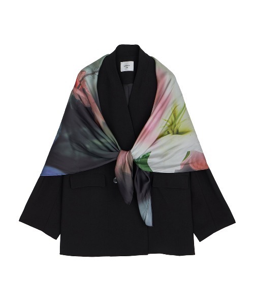 SMOKE FLOWER SCARF JACKET（テーラードジャケット）｜Ameri（アメリ