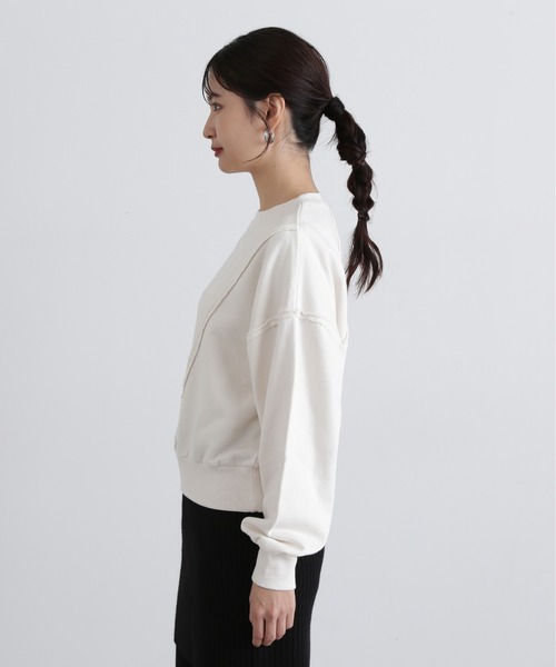 N.(N. Natural Beauty Basic)(エヌエヌナチュラルビューティーベーシック)の「パネルデザインスウェット(スウェット・レディース・ライトピンク/オフホワイト/グレー・MEDIUM)」の11枚目の写真