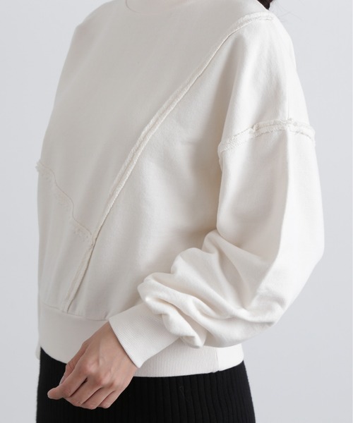 N.(N. Natural Beauty Basic)(エヌエヌナチュラルビューティーベーシック)の「パネルデザインスウェット(スウェット・レディース・ライトピンク/オフホワイト/グレー・MEDIUM)」の14枚目の写真