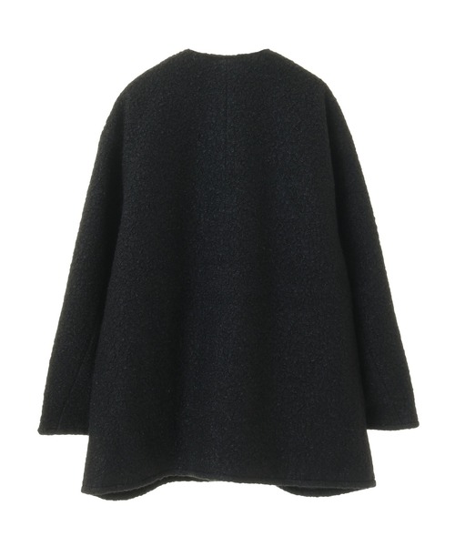 Green　Parks（グリーンパークス）の「ノーカラーZIPジャコット（ノーカラージャケット・レディース・アイボリー/ブラック・FREE）」の3枚目の写真