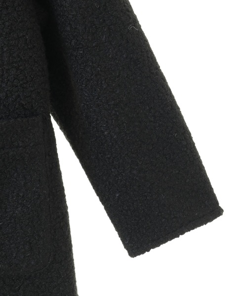 Green　Parks（グリーンパークス）の「ノーカラーZIPジャコット（ノーカラージャケット・レディース・アイボリー/ブラック・FREE）」の5枚目の写真