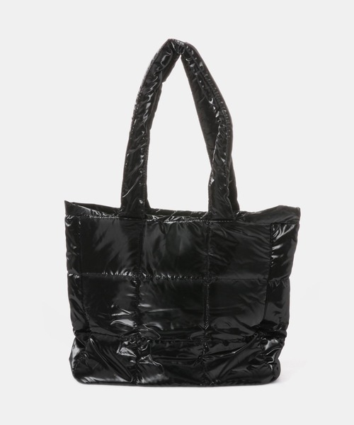 FOREVER 21（フォーエバー トゥエンティーワン）の「キルティングトートバッグ（ハンドバッグ・レディース・オフホワイト/ブラック・FREE）」の2枚目の写真