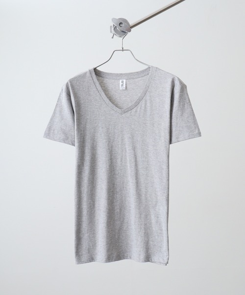 TRUSS（トラス）の「TRUSS ｽﾘﾑﾌｨｯﾄVﾈｯｸTｼｬﾂ（Tシャツ/カットソー・メンズ・ブラック/ヘザーグレー/ホワイト/イエロー/ネイビー/スカイブルー/ピンク/オフホワイト・S/L/XL/XS/M）」の4枚目の写真