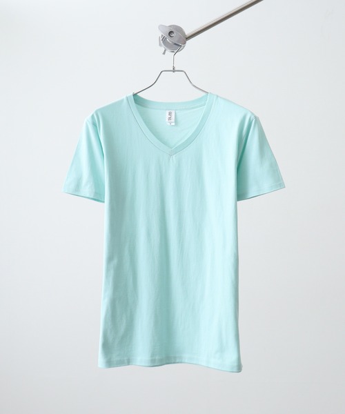 TRUSS（トラス）の「TRUSS ｽﾘﾑﾌｨｯﾄVﾈｯｸTｼｬﾂ（Tシャツ/カットソー・メンズ・ブラック/ヘザーグレー/ホワイト/イエロー/ネイビー/スカイブルー/ピンク/オフホワイト・S/L/XL/XS/M）」の5枚目の写真