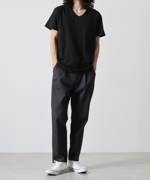 TRUSS（トラス）の「TRUSS ｽﾘﾑﾌｨｯﾄVﾈｯｸTｼｬﾂ（Tシャツ/カットソー・メンズ・ブラック/ヘザーグレー/ホワイト/イエロー/ネイビー/スカイブルー/ピンク/オフホワイト・S/L/XL/XS/M）」の17枚目の写真