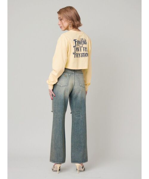 EVRIS(エヴリス)の「ウエストベルトワイドデニムパンツ(デニムパンツ・レディース・ライトブルー/ブラック・MEDIUM/SMALL)」の8枚目の写真