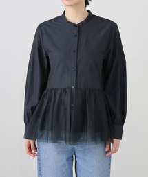 「JOURNAL STANDARD relume」 長袖シャツ FREE ネイビー レディース JOURNAL STANDARD relume 「JOURNAL relume」 長袖ブラウス FREE