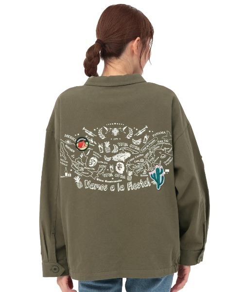 チチカカ（チチカカ）の「コラージュワッペンジャケット（ミリタリージャケット・レディース・オートミール/カーキ/チャコールグレー・FREE）」の18枚目の写真