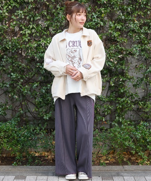 チチカカ（チチカカ）の「コラージュワッペンジャケット（ミリタリージャケット・レディース・オートミール/カーキ/チャコールグレー・FREE）」の7枚目の写真