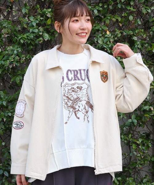 チチカカ（チチカカ）の「コラージュワッペンジャケット（ミリタリージャケット・レディース・オートミール/カーキ/チャコールグレー・FREE）」の8枚目の写真