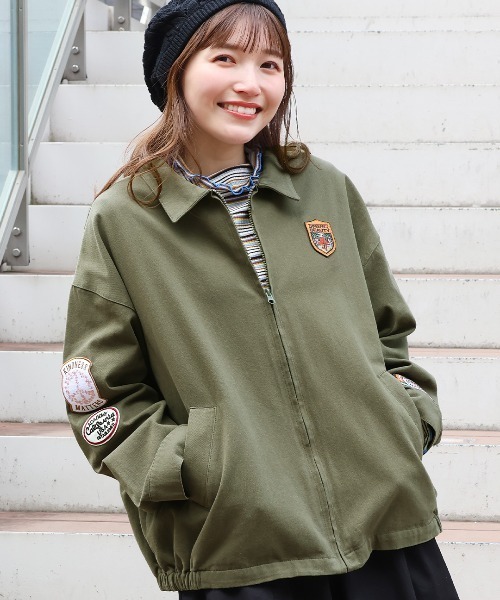 チチカカ（チチカカ）の「コラージュワッペンジャケット（ミリタリージャケット・レディース・オートミール/カーキ/チャコールグレー・FREE）」の11枚目の写真