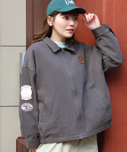 チチカカ（チチカカ）の「コラージュワッペンジャケット（ミリタリージャケット・レディース・オートミール/カーキ/チャコールグレー・FREE）」の5枚目の写真